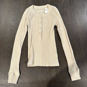 Tan Aerie Long Sleeve Shirt